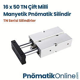 TN 16x50 Çift Milli Manyetik Pnömatik Silindir
