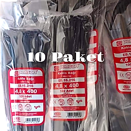 Pemsan 4.8x400 Cırt Kablo Bağı (10 Paket