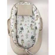 Bej/Sevimli Hayvanlar Desenli Babynest