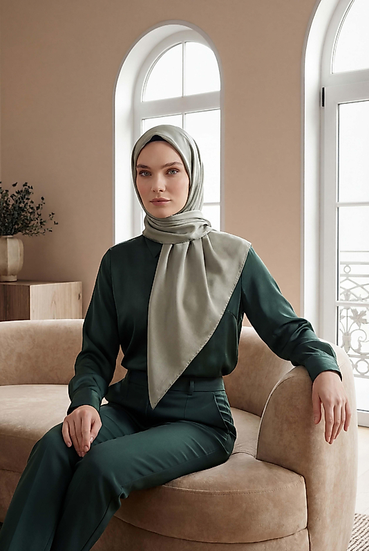 Düz Kristal Kumaş Eşarp - Kaymaz, Şık, Tok Duran | Günlük & Abiye Uyumlu