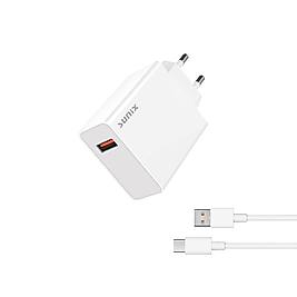 SUNİX S-120  FAST CHARGER TYPE-C CABLE TURBO ŞARJ SET