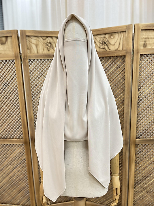 Krem Bambu Viskon İç Peçe