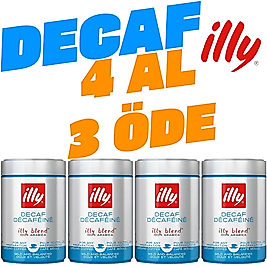 illy Decaf Kafeinsiz Toz Kahve 4 X 125 Gram Teneke Kutu