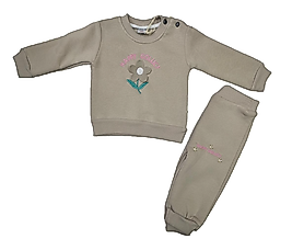 Üç İplik İçin Pamuklu Happy Golucy Nakışlı Bebek Takım