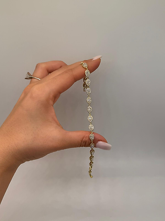 Xuping Damla Taşlı Gold Bileklik