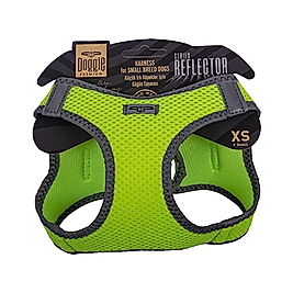 Doggie Havalı Dokuma Reflektör Serisi Küçük Irk Göğüs Tasması Sarı XS 30 - 34 cm