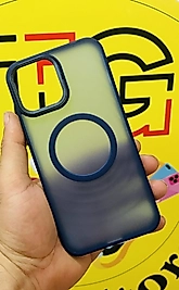 İphone 13 Pro Max Magsafe Mat Mavi Telefon Kılıfı