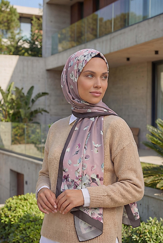 ALFA SİLK ŞAL PASTEL ÇİÇEK DESEN-1