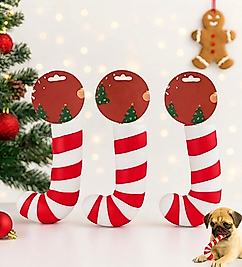 Evcil Hayvan Yılbaşı Konsepti Sesli Baston Şeker Oyuncak