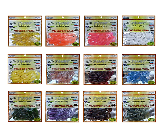 River Twistertail 6Cm 10 Adet Orak Kuyruk Silikon Yem