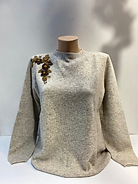 OMUZ NAKIŞLI YÜN KAZAK