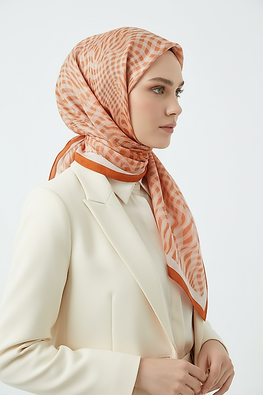 Spring Eşarp Çizgili Oval Çizgili Desen