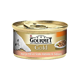 Purina Gourmet Gold Alabalık ve Sebzeli Yetişkin Kedi Konserve Maması (85 g)