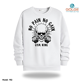 Badi Body İskelet Görselli Bisiklet Yaka Erkek kadın Slimfit Sweatshirt