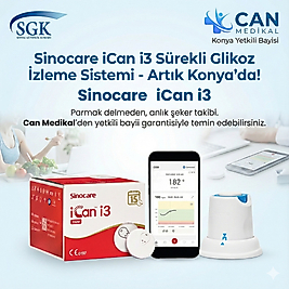 Sinocare iCan i3 Sürekli Glikoz İzleme Sistemi (CGM) – Konya Yetkili Bayi