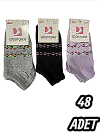 Kadın Çöğen Patik  Çorap 48 Adet
