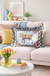 At Desenli Fırfırlı Kırlent