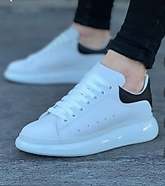 Sneaker Unisex Alexander Mcqueen Kalın Taban Günlük Spor Yürüyüş Ayakkabı Şeffaf Taban
