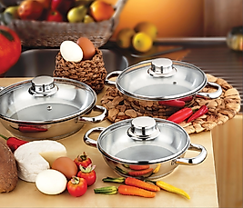 GÜLSAN OMLET 6 PARÇA SET CAM KAPAKLI