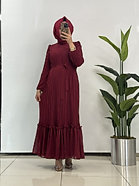 STİLİFE ELBİSE- BORDO