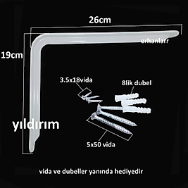 RAF AYAĞI RAF YAPMAK İÇİN 26 X19 RAF ALTI UYGUnn