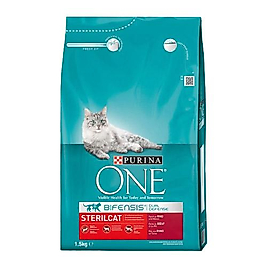 Purina One Sığır Etli Kısırlaştırılmış Yetişkin Kedi Maması 1,5 kg