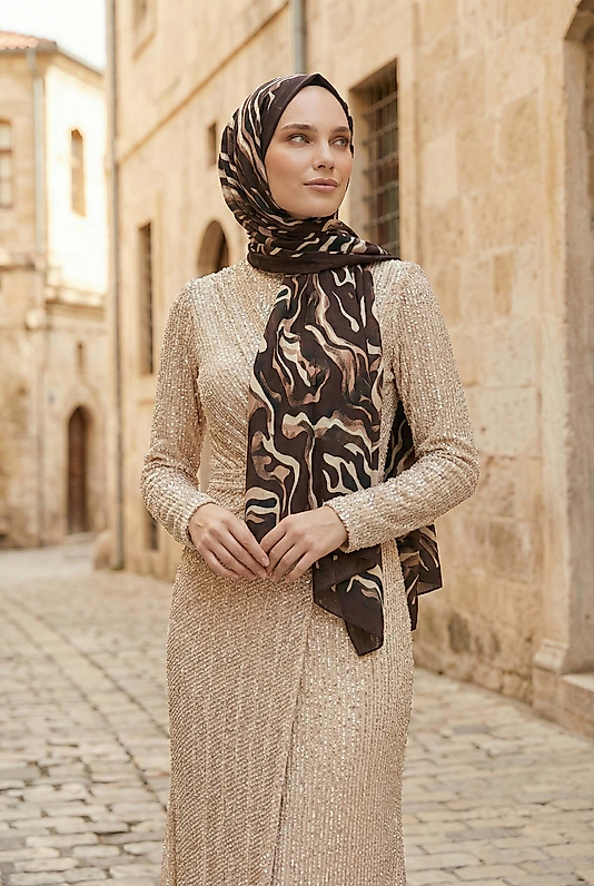 Spring kamuflaj desen şal