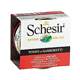 Schesir Ton Balıklı ve Karidesli Yetişkin Kedi Konserve Maması (85 g)