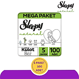 Sleepy Natural Bebek Külot Bezi 5 Numara 100'lü (100 Adet)