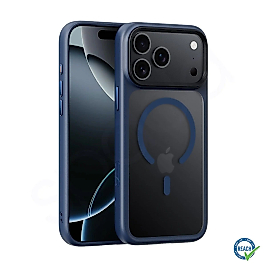 iPhone 17 Pro Max Uyumlu MagSafe Şarj Özellikli Spada Panzer Kılıf - Lacivert