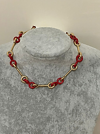 Kırmızı Gold Kolye