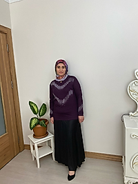 Anne Türlü Viskon Kumaş Taşlı Penye