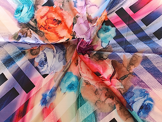 Dijital Kristal Eşarp 95 x 95 Ebat