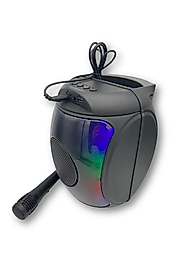 Bluetooth Hoparlör Parti Hoparlörü Karaoke Mikrofonlu Hoparlör Radyo Usb Sd Kart