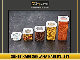 VP-283 GÜNEŞ KARE SAKLAMA KABI 5 Lİ SET