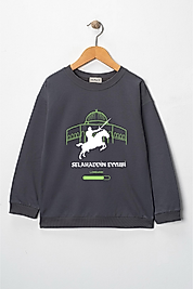 Erkek Çocuk  "Selahaddin Eyyubi" Baskılı Pamuklu Sweat