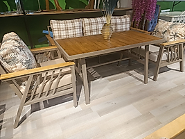 MERCAN MOBİLYA ARYA ÇAYSETİ BAHÇE BALKON OTURMA TAKIMI+3+1+1+2 PUF+2 KIRLENT+ MASA