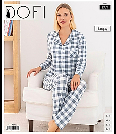 Dofi Düğmeli Pijama Takımı 1771