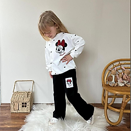 Miki Mause Geniş Paça Eşofman Kız Çocuk İkli Takım