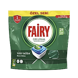 Fairy Orijinal Hepsi 1 Arada Bulaşık Makinesi Kapsülü 29 Yıkama