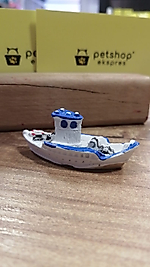 Mini Kayık Gemi Biblo Terraryum-Akvaryum 4 cm