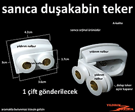 SANİCA DUŞAKABİN TEKERLEK 1ÇİFT SANICA DUŞAKABİN RULMAN TEKER SANİKA DOLAP TEKER