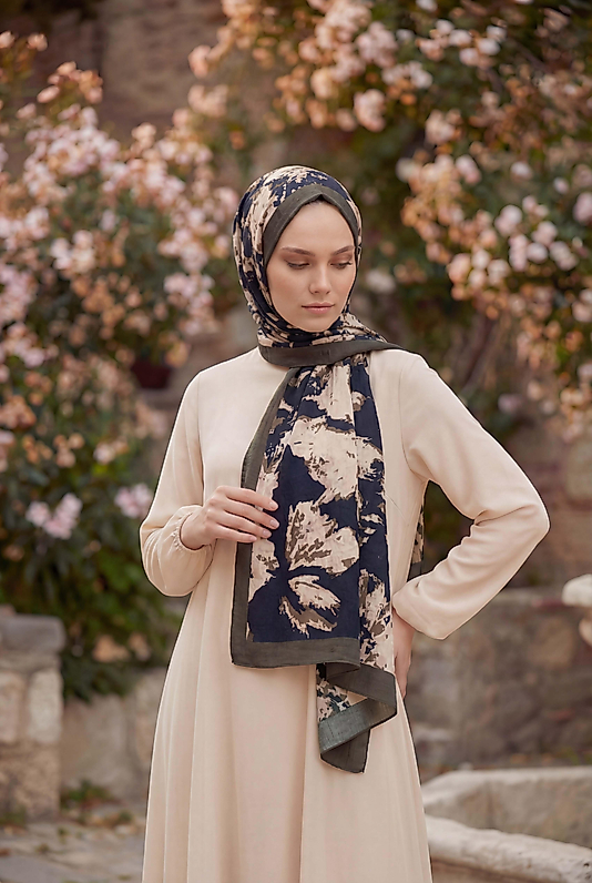 Spring Çiçekli Desenli Şal