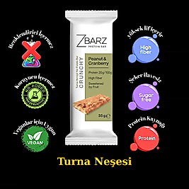 ZBARZ Crunchy Turna Yemişli Yer Fıstıklı Protein Bar 12 li