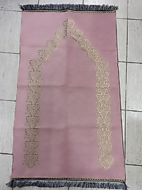 Mihraplı Sade Şönil Seccade- Pembe