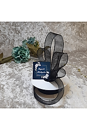 2,5 Cm Şifon Siyah Kurdale 20 Mt. Teker Kurdele