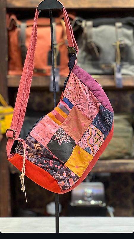 Old Cotton Cargo Vintage Renkli Etnik Salaş Küçük S Boy Plaj Günlük Toparlayıcı Kadın Kol Omuz Çantası 28M x 17CM