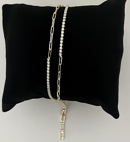 Altın Kaplama Suyolu ve Zincir Bileklik (ÇELİK DEĞİLDİR)