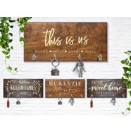 Kişiye Özel Ahşap Anahtar Askılığı – 28x12 cm, Duvar Dekoru & Hediye