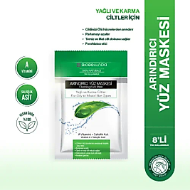 Biobellinda Arındırıcı Yüz Maskesi 8'Li Set | Yağlı Ve Karma Ciltler İçin